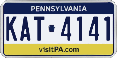 PA license plate KAT4141