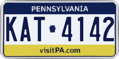 PA license plate KAT4142