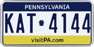 PA license plate KAT4144