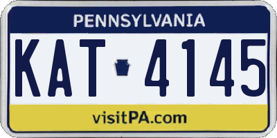 PA license plate KAT4145