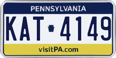 PA license plate KAT4149