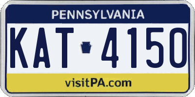 PA license plate KAT4150