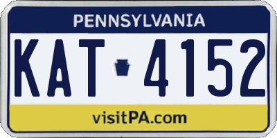 PA license plate KAT4152