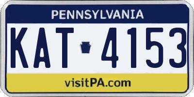 PA license plate KAT4153