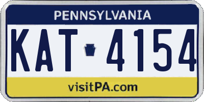 PA license plate KAT4154