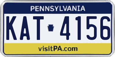 PA license plate KAT4156