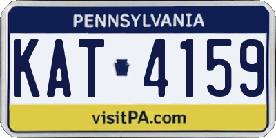 PA license plate KAT4159