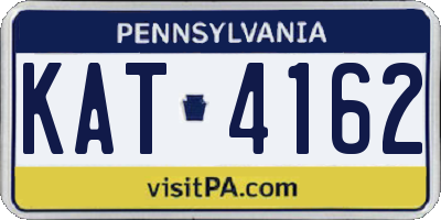 PA license plate KAT4162