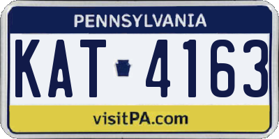 PA license plate KAT4163