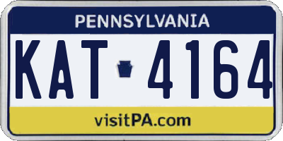 PA license plate KAT4164