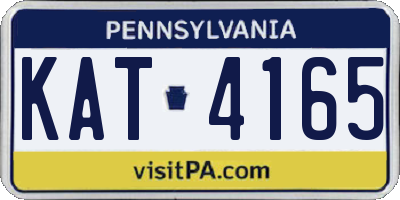 PA license plate KAT4165