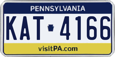 PA license plate KAT4166