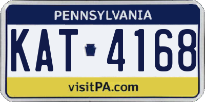 PA license plate KAT4168