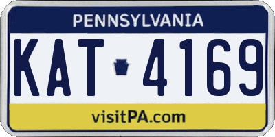 PA license plate KAT4169