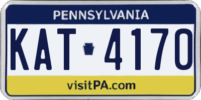 PA license plate KAT4170