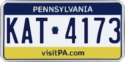 PA license plate KAT4173