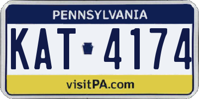 PA license plate KAT4174
