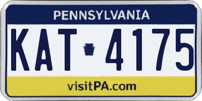 PA license plate KAT4175