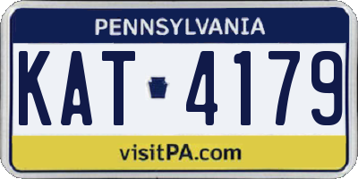 PA license plate KAT4179