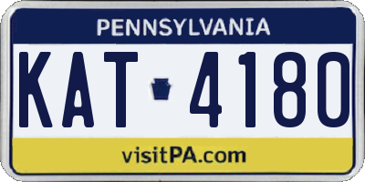 PA license plate KAT4180