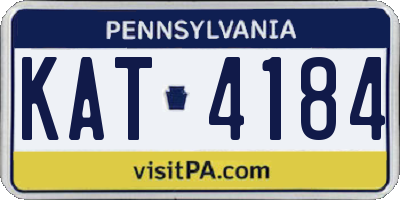 PA license plate KAT4184