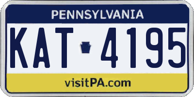 PA license plate KAT4195