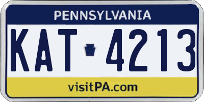 PA license plate KAT4213