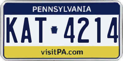 PA license plate KAT4214