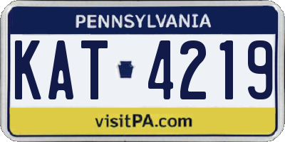 PA license plate KAT4219