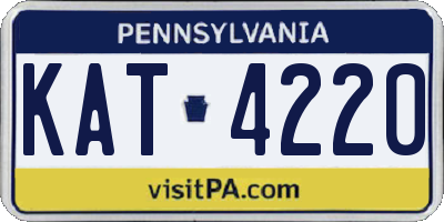PA license plate KAT4220