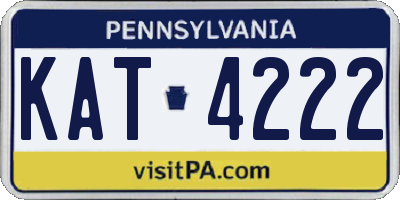 PA license plate KAT4222
