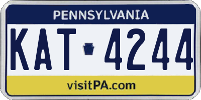 PA license plate KAT4244