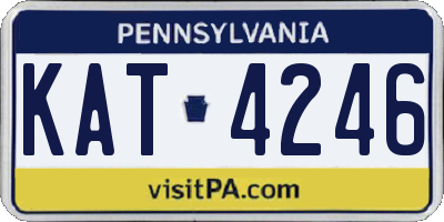 PA license plate KAT4246