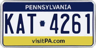 PA license plate KAT4261