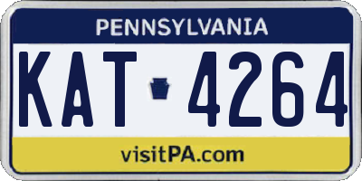 PA license plate KAT4264