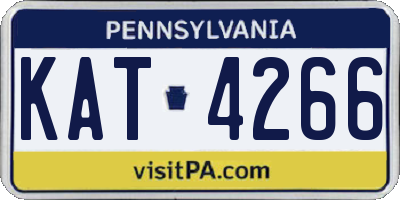 PA license plate KAT4266