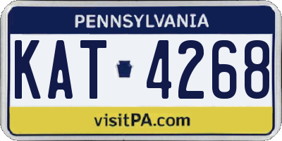 PA license plate KAT4268