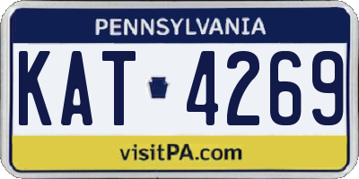PA license plate KAT4269