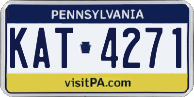 PA license plate KAT4271
