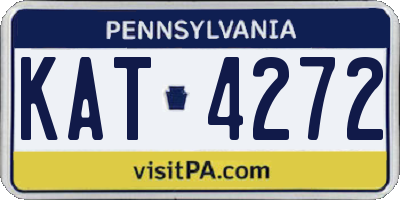 PA license plate KAT4272