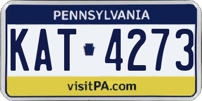 PA license plate KAT4273