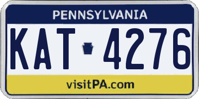 PA license plate KAT4276
