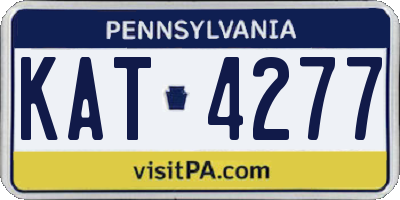 PA license plate KAT4277