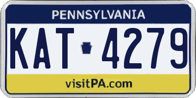 PA license plate KAT4279