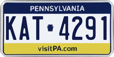 PA license plate KAT4291