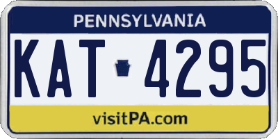 PA license plate KAT4295
