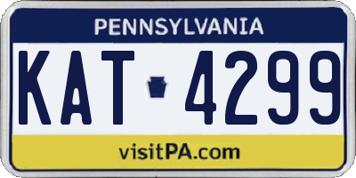 PA license plate KAT4299