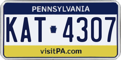 PA license plate KAT4307