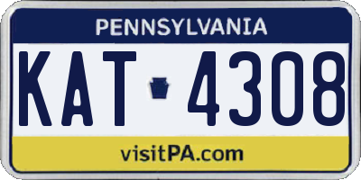 PA license plate KAT4308