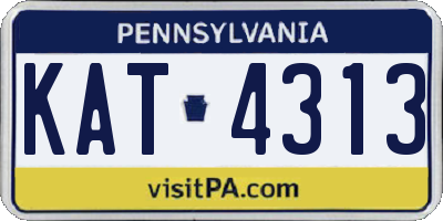 PA license plate KAT4313